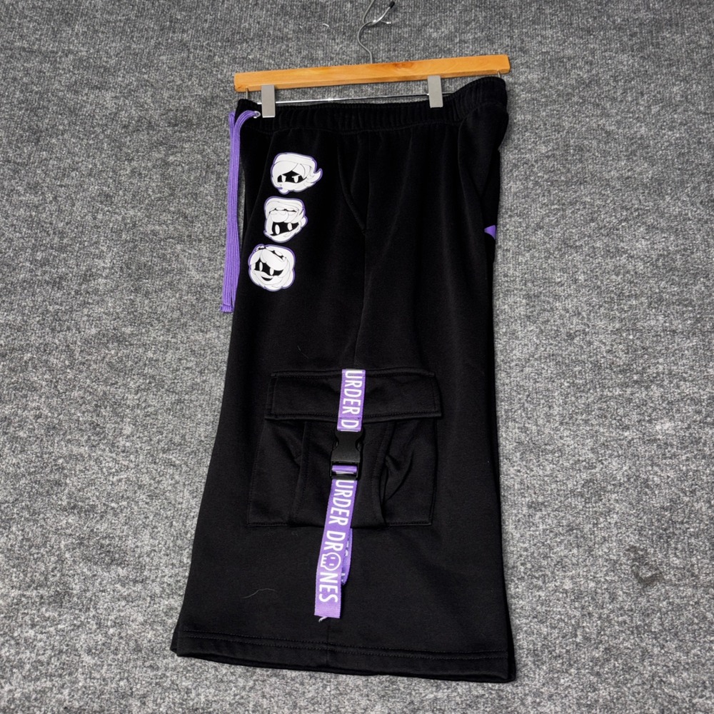Murder Drones Uzi  Shorts Unisex Size S Purple Graphics Glitch Productions Goth